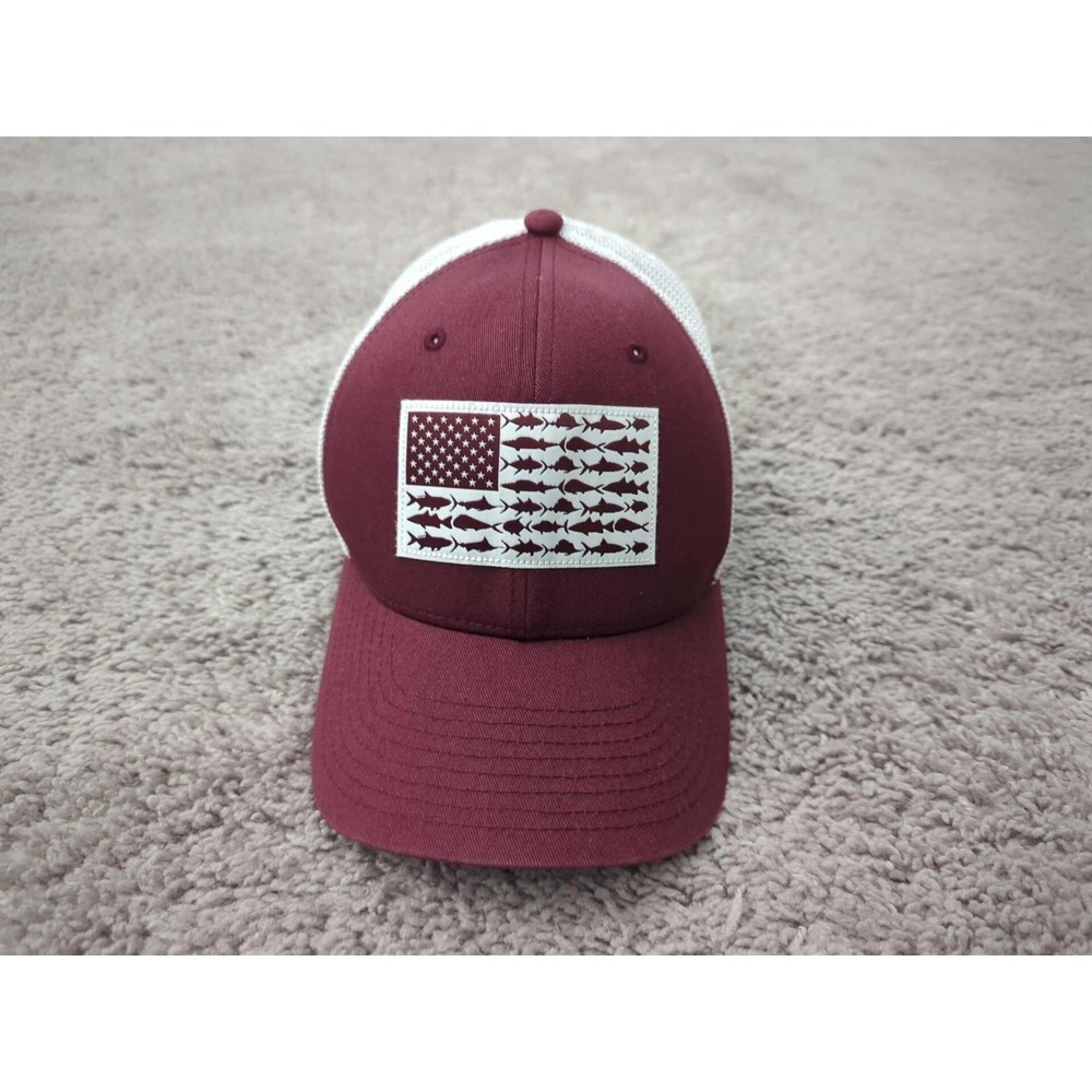 Texas A&M Aggies Ball Cap Mens FlexFit NCAA Columbia PFG Mesh Fish Flag